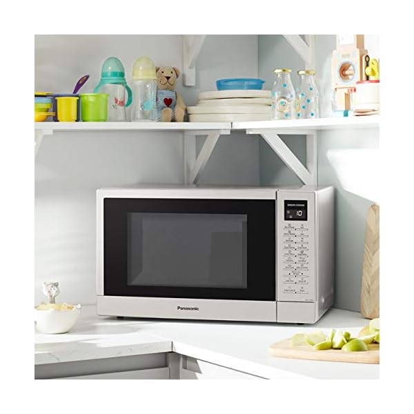 Panasonic-NN-ST48KSBPQ-Solo-Inverter-Microwave-Oven-with-Turntable-1000-W-32-Litres-Silver Panasonic NN-ST48KSBPQ Solo Inverter Microwave Oven with Turntable with 25 Programmes and a Junior Menu, 1000 W, 32 L…