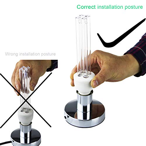 UV Germicidal Lamp UV-C Light Timer/UVC Bulb with Base / E26 25w 110v Covers up to 400sq ft. UVC Ozone Free
