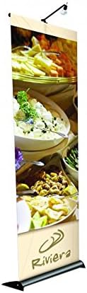 Testrite Visual Office Tradeshow Display Mercury Retractable Banner Stand Ry1 Banner Stand 36" Single Sided, Black W/ Hard Case