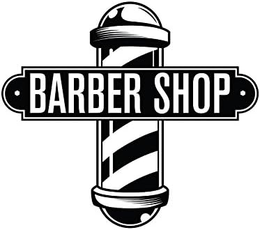Barbershop Sign Vinyl Wall Decal Sticker 30in Tall X 34in Wide (Black) #6065m-30x34