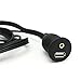 SinLoon 3ft 1 Meter USB 2.0 Male and 3RCA to USB & 3.5mm Female Flush Mount for Car, Boat and Motorcycle (Waterproof Cable USB-3RCA,1M)