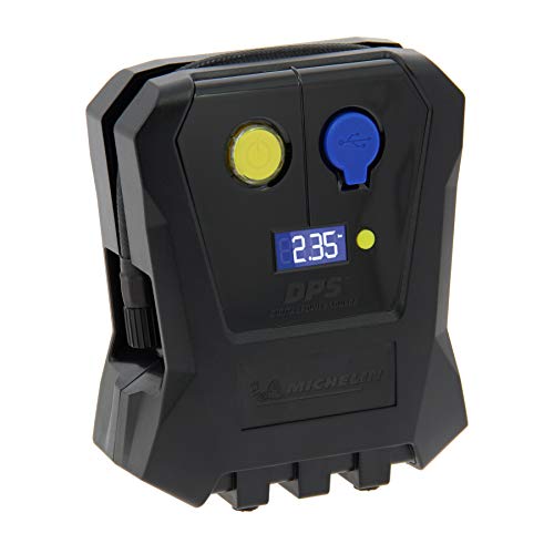 MICHELIN 12V Luftkompressor Programmierbar Digital Reifenpumpe fuer Auto SUV Fahrrad Leistungsstark Notfall Kompressor mit LED Display Praezise Druckkontrolle USB-Anschluss