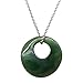 Stellia Oculus Jade Necklace with Silver Plated Chain