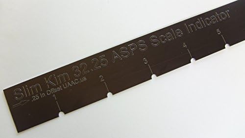 Luthier Tool Straight Edge Notched Engraved Scale Indicator: 32.25 Slim Kim | for Long Neck Banjo UAAC