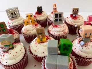 Set of 24 miner themed cupcake toppers by Black Cat Gift Co.