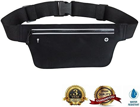 ARKSTAR Running Belt,Ultra Slim Waist Fanny Pack Waist Bag Water Resistant Waist Pack Fitness Workout Belt for Running Sports Hiking Cycling Womens Mens Kids Fit iPhone X 8 7 6 Plus Samsung Note 8