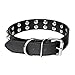 ITERY Durable Leather Studded Pu Leather Dog Collar Adjustable 17-21 Inch (Black)
