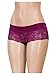 Mamia 6 Pack of Women's Lace Boyshort Panties-Comfort (Polyester)-Small