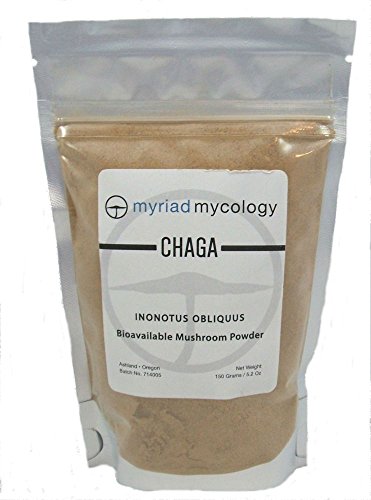 Myriad mycology chaga mushroom powder 5.2oz or 150g, ma…