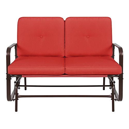 image for Best Choice Products 2-Person Outdoor Mesh Patio Double Glider with Te