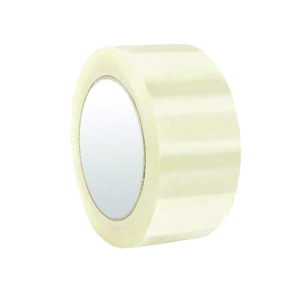 KafTon Parcel Tape Heavy Duty 48MM x 66M All Purpose Strong Thick and Secure Water Resistant Packaging Adhesive Tape (1, Clear)