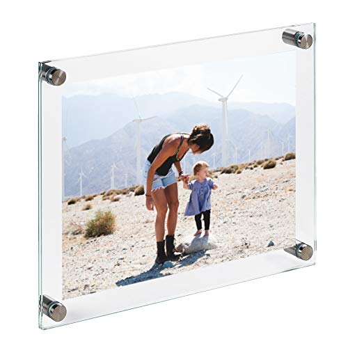Clear Tempered Glass Wall Picture Frame 16 x 20 Inch (Perfect for Photo