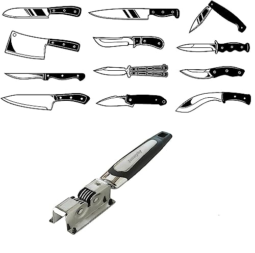 Manuelle Messerschärfer Messerschleifer,Rotierende Stahlrad-Schärfscheiben,Messerschärfer für Obstmesser, Küchenmesser, Hackmesser, Schere usw