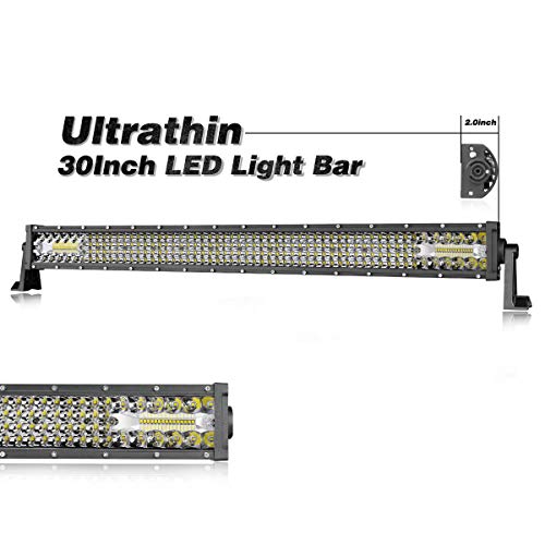 LED Light Bar 30 Inch Swatow Industries 210W Quad Row LED Driving Light Waterproof Off Road Light Bar Spot Flood Combo Bumper Light Fog Light Work Light for Truck SUV Offroad ATV UTV RZR Tractor Boat - Thumbnail 7