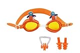 MAIBU Cute Swimming Goggles for Kids Early Teens Anti Fog,No Leaking,UV Protection Swimming Glasses with Ear Plugs and Nose Clip