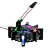 ENHANCE Pro Gaming Mouse Bungee Cable Holder with 4 Port USB Hub – 7 LED Color Modes with RGB Lighting – Wire & Cord…
