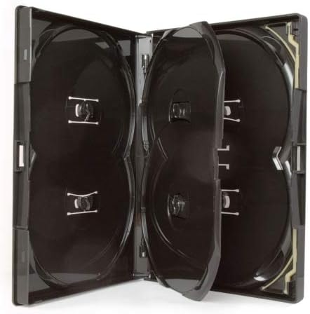 Amaray - Caja multicaja para DVD (6 Unidades), Color Negro: Amazon.es: Hogar