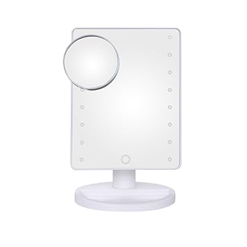 Reise Badezimmer Tischplatte Schwarz Yonfan Kosmetikspiegel Mit Beleuchtung 10 Fach Vergrosserung Und Touchscreen Dimmbar Tischspiegel Schminkspiegel Beleuchtet Fur Zuhause