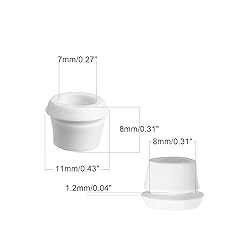 Fielect 50Pcs Rubber Grommet 7mm Inner Dia Oil
