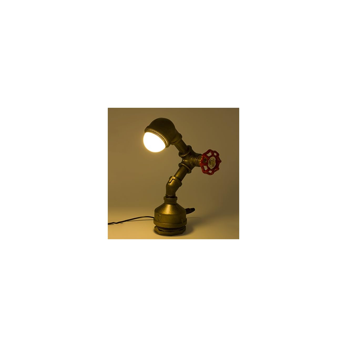 YNut Loft Style Vintage Metal LED Table Lamp,"Alfred", Steampunk