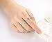 Women's Stainless Steel CZ Roman Numeral Ring for Wedding Band Engagement Promise,Size 6-8