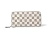 Daisy Rose Women's Checkered Zip Around Wallet and Phone Clutch - RFID Blocking with Card Holder Organizer -PU Vegan Leather, Cream