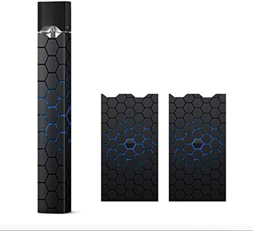 Vibee Vinyl Skin Cover Decal Sticker Wrap Suitable for JUUL (Honeycomb Black & Blue)