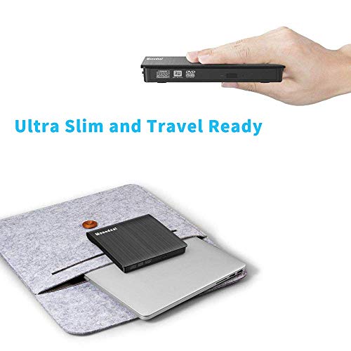 External CD DVD Drive, USB C Superdrive for PC Laptop USB3.0 Compact CD DVD+/- RW Burner Writer Optical Drive Support Win XP/7/8/10/2003/Vista/Linux/Mac 10 OS - Thumbnail 7