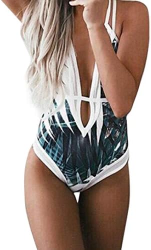 Cuitan Women's One Piece Beach Swimsuit Swimwear Bathing Monokini Push Up Padded Bikini for Ladies Swimming Garment - Polyester S~2XL