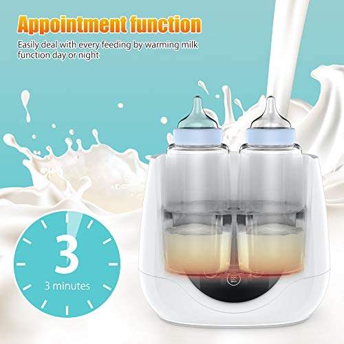 Baby Bottle Warmer Life Basis Deluxe Bottle Sterilizer & Smart Thermostat 5-in-1 with Breast Milk , Timer and Precise Temperature Control for Baby Food Bottles Sterilize
