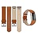 iGK For Fitbit Charge 2 Bands, Genuine Leather Replacement Bands for Fitbit Charge 2 Matte Brown