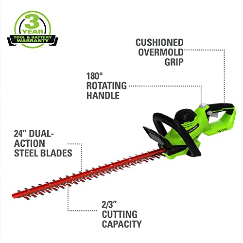 Greenworks 40V 24" Cordless Hedge Trimmer, Tool Only Pricepulse