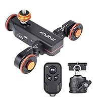 Andoer L4 PRO Motorized Camera Video Dolly with Wireless Remote Control 3 Speed Adjustable Mini Slider Skater Mini Flexible Ballhead Mount Adapter for Canon Nikon Sony DSLR Camera Smartphone