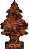 8 Pack Car Freshner 32290 Little Trees Air Freshener Leather Scent - 3 Trees per Package