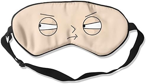 KOLP Angry Expression Super-smooth Eye Mask Natural Silk Sleeping Mask Soft Blindfold Eyeshade Comfortable Eyepatch With Adjustable Head Strap For Women Men And Youth