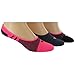 adidas Women's Superlite Super No Show Sock (3-Pair), Solar Pink/Black/Bold Onix, Medium, (Shoe Size 5-10)