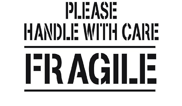 Amazon Com Please Handle With Care Fragile Shipping Stencil 6 Inch 7 5 Mil Standard Arts Crafts Sewing