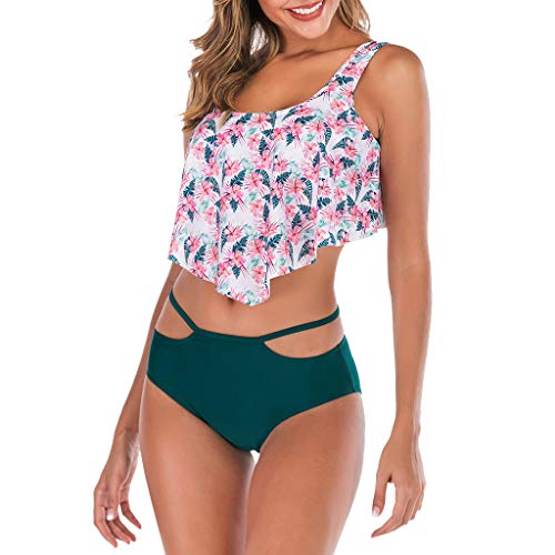 image for Emimarol Women High Waisted Swimsuits for Women 2PC Tummy Control Ruff