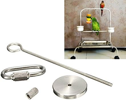 mkki Stainless Steel Small Parrot Toy Meat Kabob Food Holder Stick Fruit Skewer Bird Treating Tool Durable Bird's cage Accessories