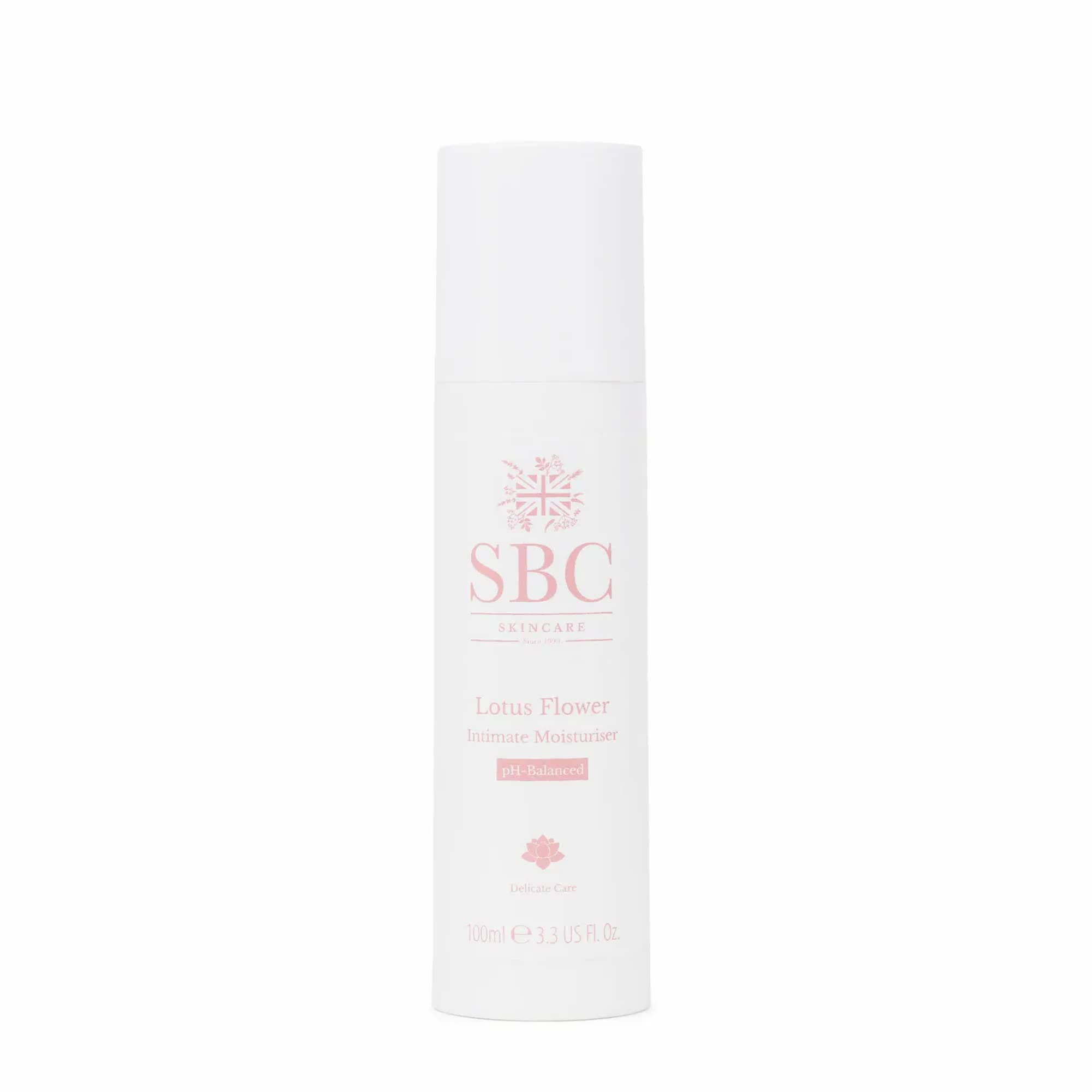 SBC Skincare Lotus Flower Intimate Moisturiser 100ml - Relieves Menopause and Perimenopause Dryness and Irritation