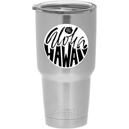 Cups drinkware tumbler sticker - Aloha Hawaii - cool sticker decal