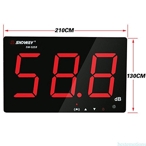 TestHelper Sound Level Meter Tester 30-130db,Large Screen LCD Display Wall Hanging Type Decibel Noise Measuring with Alarm (Sound Level Meter with Data Logger)