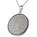 Serenity Prayer Medallion Pendant With Blue Enamel Border - Prayer Necklace - 12 Step Jewelry