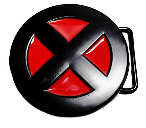 Marvel's X-MEN Red/Black Logo Metal w/ Enamel Accents BELT BUCKLE
