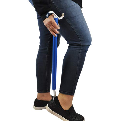 Blue Jay Dressing Stick - 24'' Soft Foam-Covered Handle, 2-in-1 Tool, Dressing Made Easy, Rounded S Plastic top Hook, No Stretching or Straining Shoehorn Dressing Aid - Thumbnail 5
