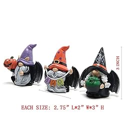 Hodao 3pcs Halloween Gnomes Decorations Handmade