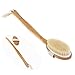 Tinksky Body Brush Premium Natural Boar Bristle Scrubbing Brush Long Handle with Detachable Head for Exfoliating Reduce Cellulite