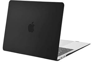 MOSISO Compatible with MacBook Air 13 inch Case 2022 2021 2020 2019 2018 Release A2337 M1 A2179 A1932 Touch ID, Plastic Hard Shell Case Cover Compatible with MacBook Air 13.3 inch Case, Black