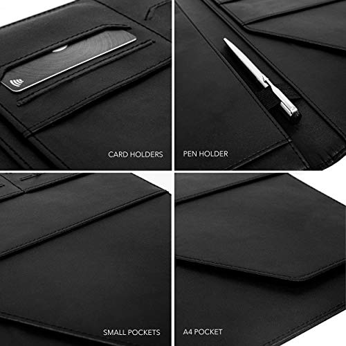 Wundermax Padfolio Portfolio Vegan Leather Binder Business Folder