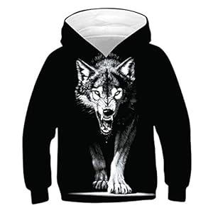 Tuonroad hoodies jongens grappig 3D bedrukte hoodie teenagers lange mouwen winter trui sweatshirt met zakken 6-16T